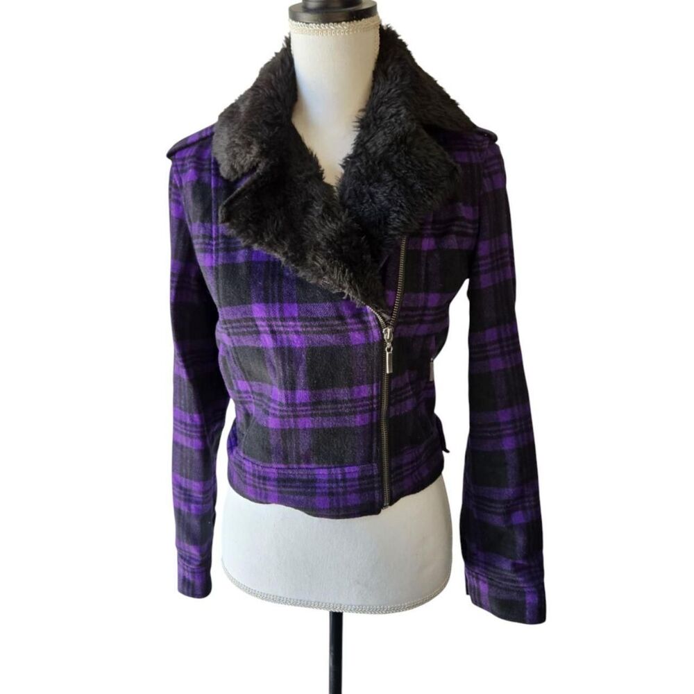 Aeropostale Women's Purple and Black Jacket